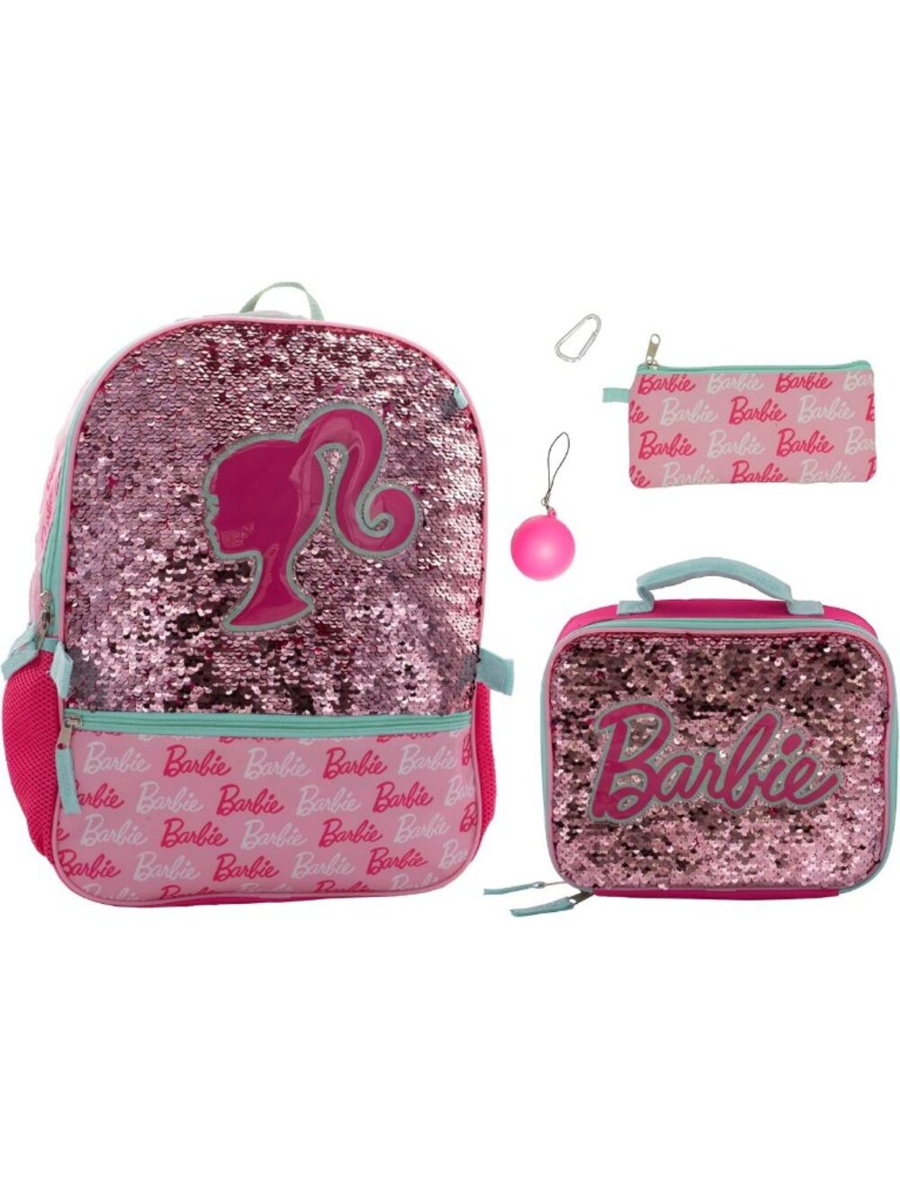 Sparkle & Shine 4-Piece Sequin Backpack Set for Girls - Magic Flip Design, Pink